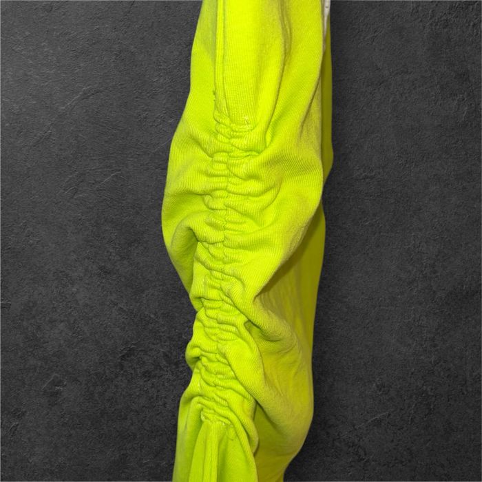 Rochie midi galben neon asimetrica cu fronseu Zara 34