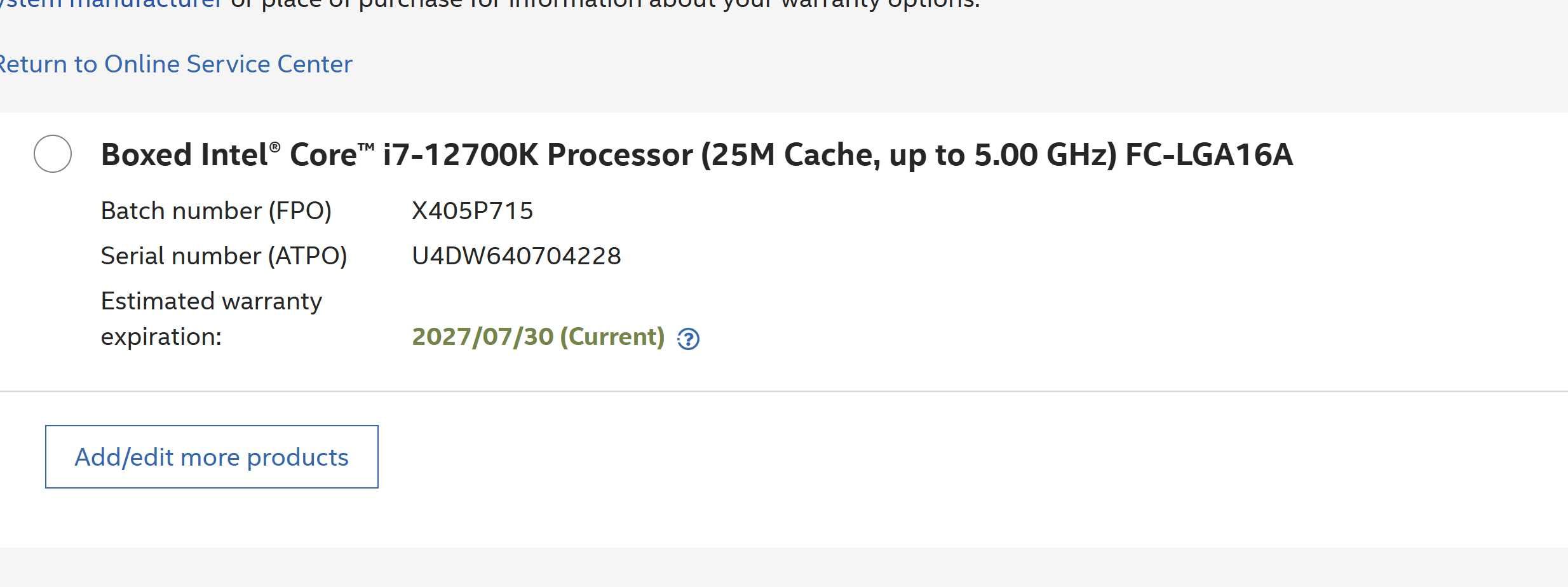 Процесор Intel  i7-12700K, 12 Cores (Up to 5.0GHz LGA1700)