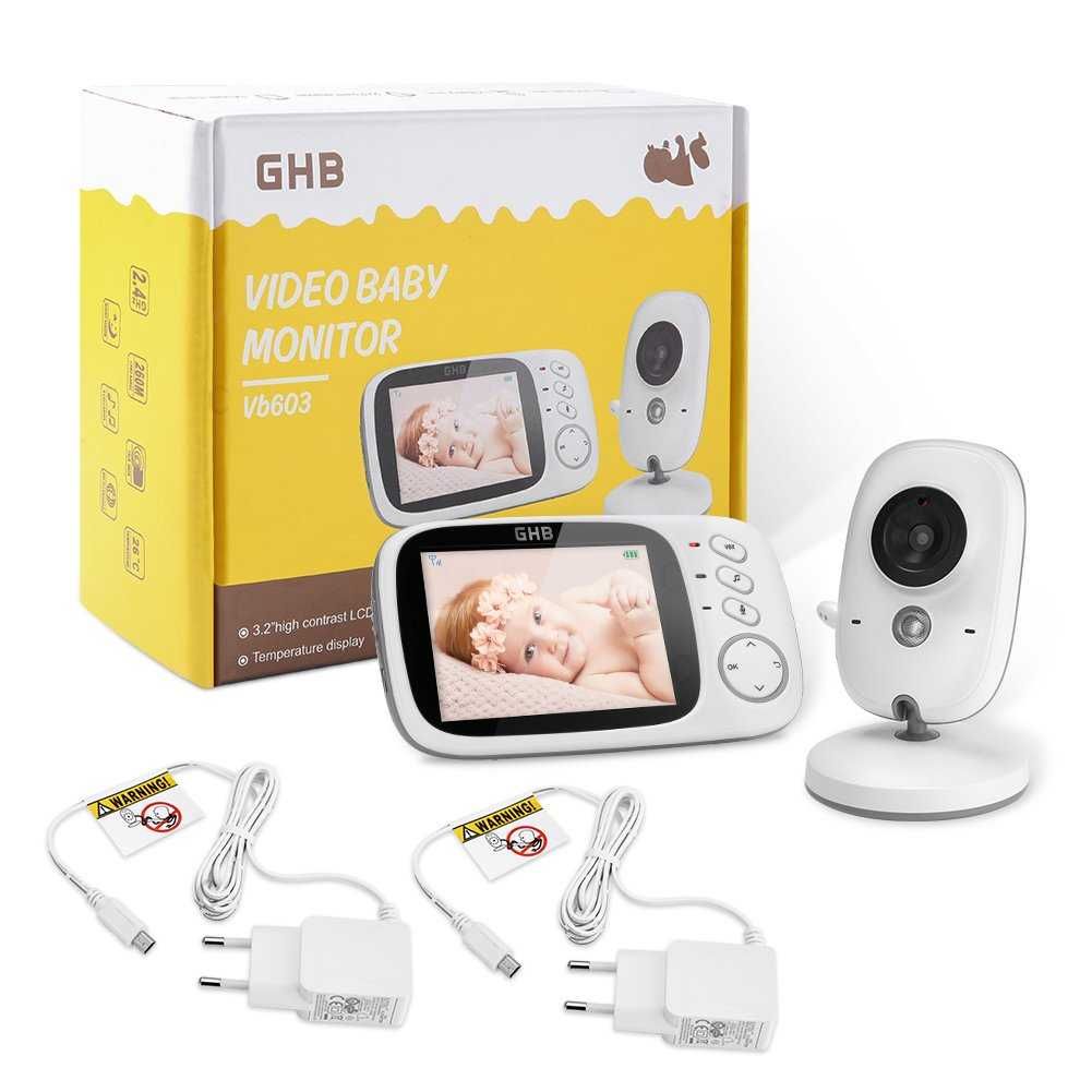 GHB Baby Monitor bebelusi, cantece, audio, Inf rosu , temperatura, VOX