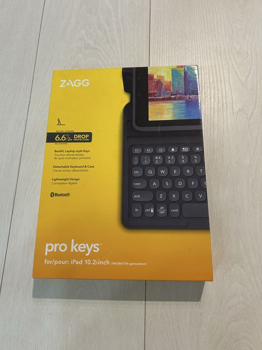 Tastatura + husa  ZAGG Pro Keys pentru iPad 10.2", neagra