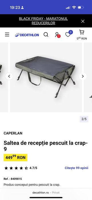 Saltea de primire cu cadru de vanzare