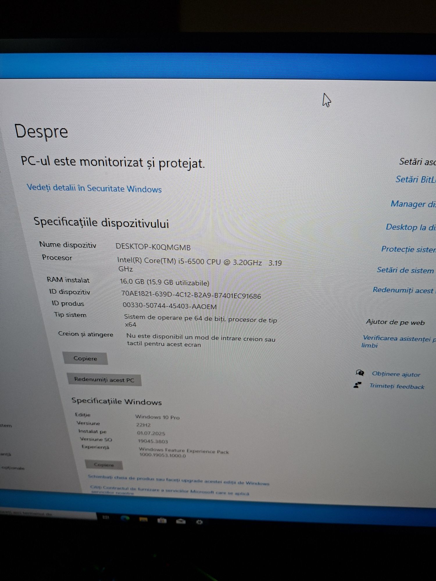 Vând PC HP Elitedesk 800 G3 SFF