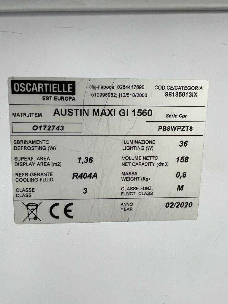 Vând vitrină frigorifică AUSTIN MAXI GI 1560