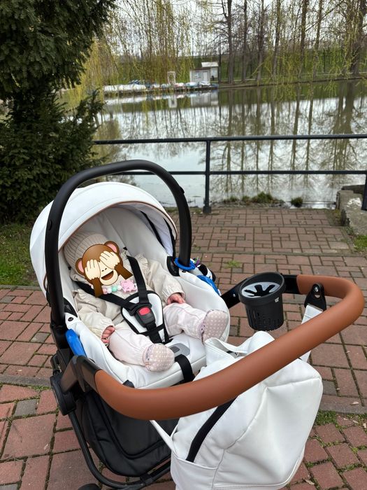 Carucior krausman 3 în 1 Topaz Lux White