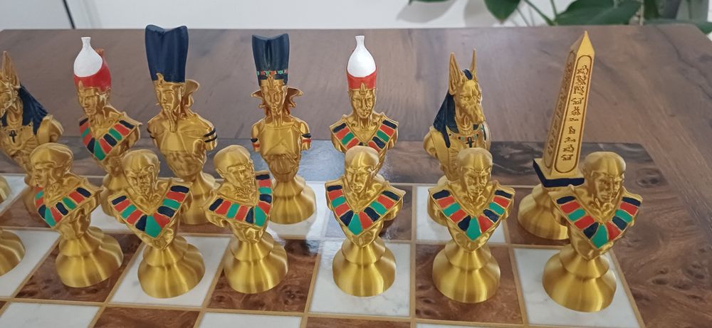 Фигури за шах,3д принт, ръчно рисувани