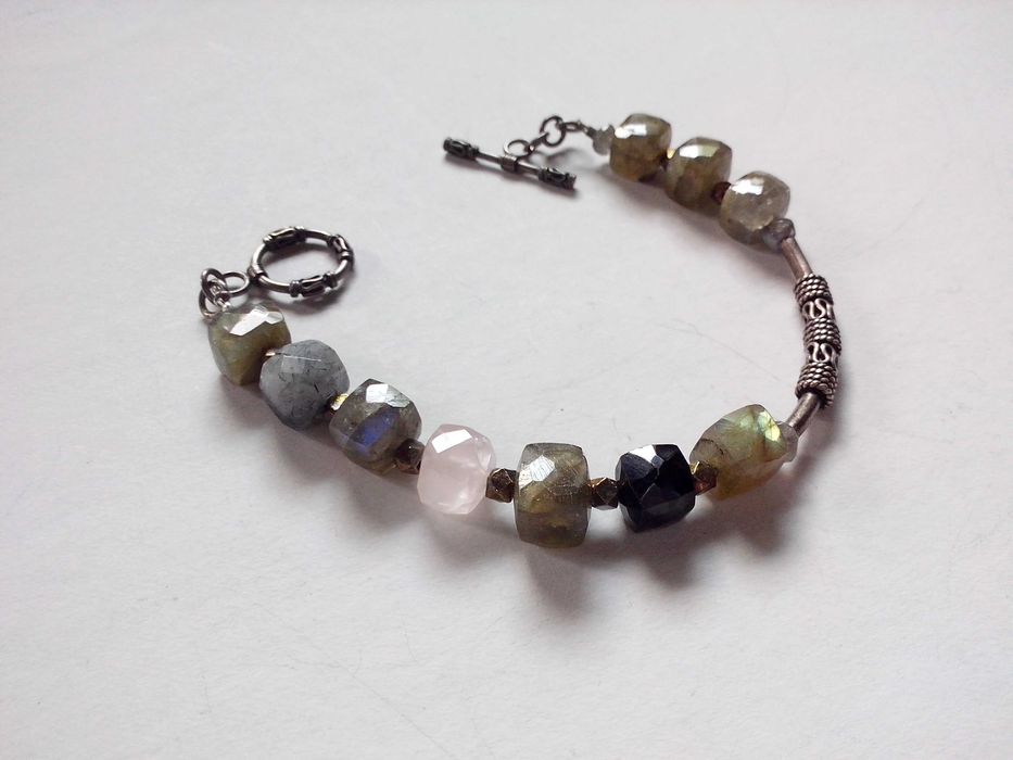 bratara argint si pietre semipretioase naturale India,boho chic