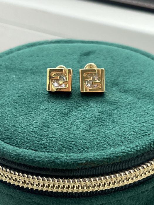 Cercei otel inoxidabil palcat cu aur