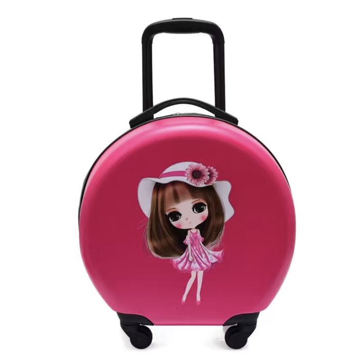 Чемодан детский для девочек, цвет малиновый
