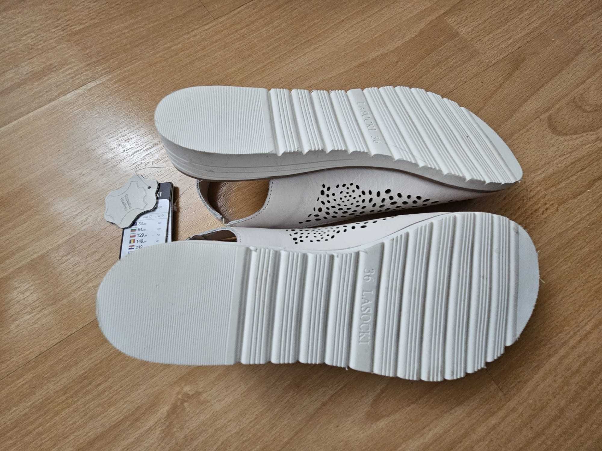 Sandale albe de piele talpa plata