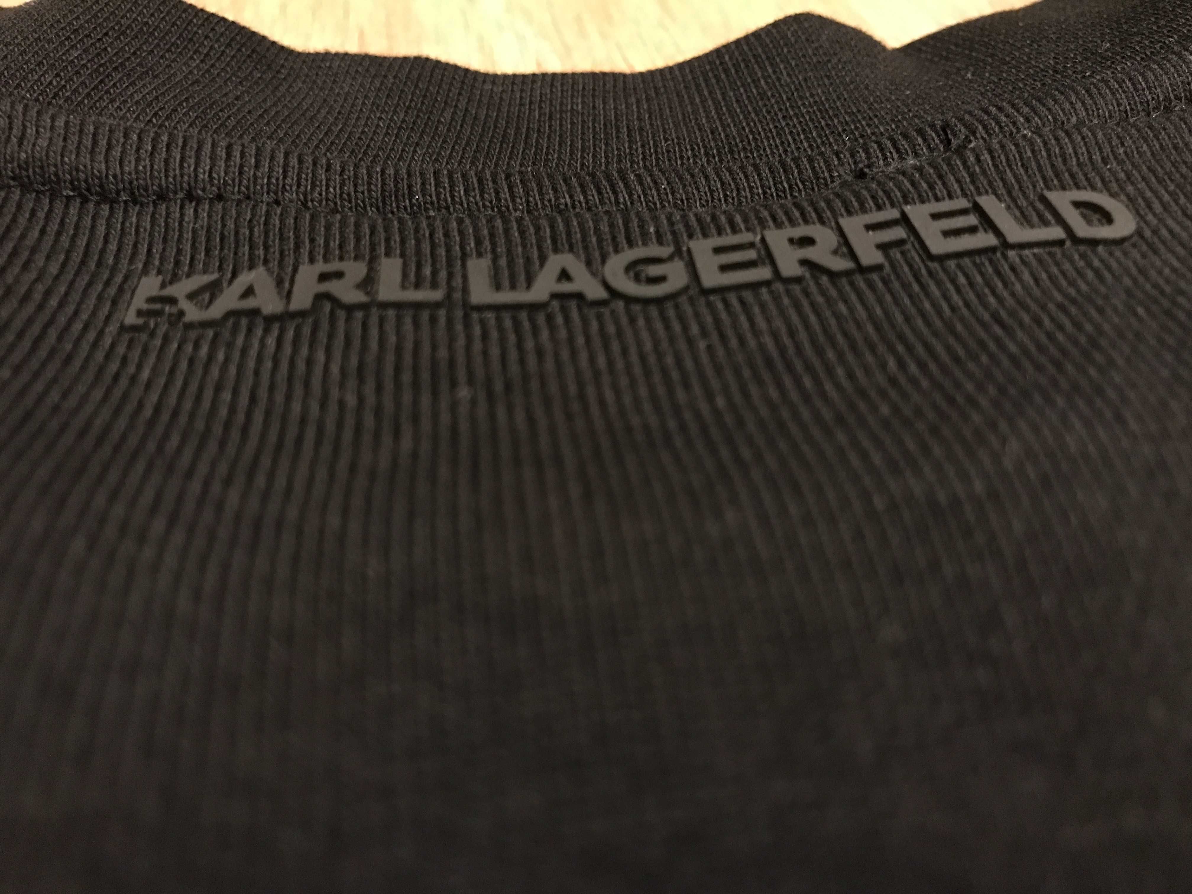 Оригинална унисекс блуза Karl Lagerfeld, черна, размери: L и XL