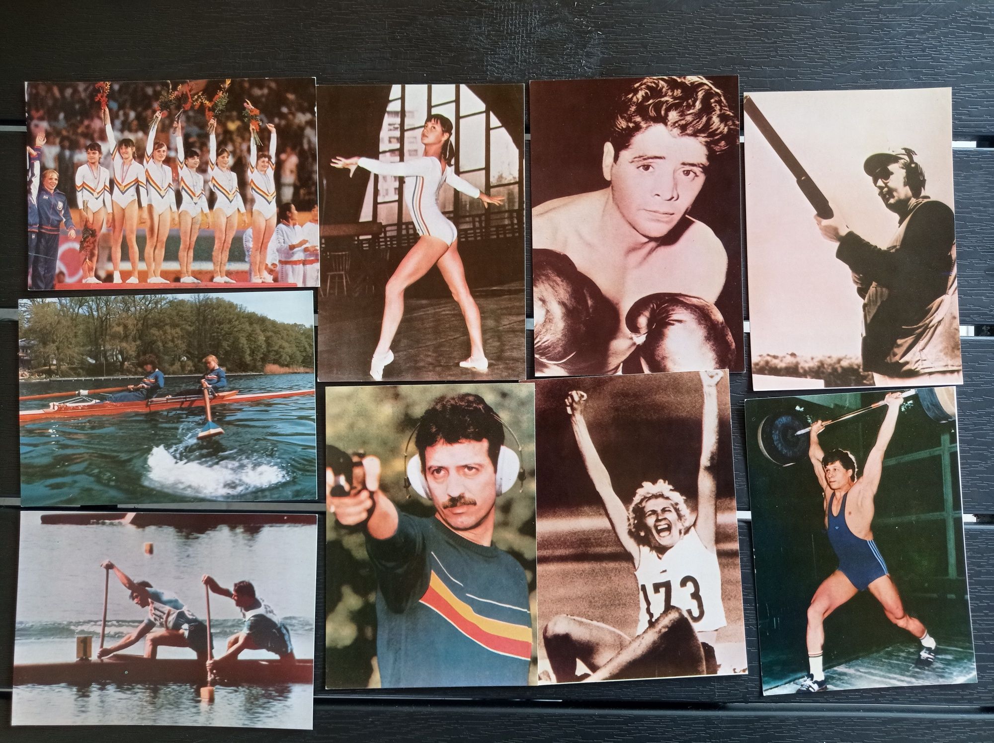 Set 9 fotografii medaliați olimpici, colecția "Aur olimpic românesc"