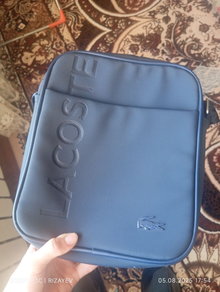Барсетка Lacoste темно синего цвета