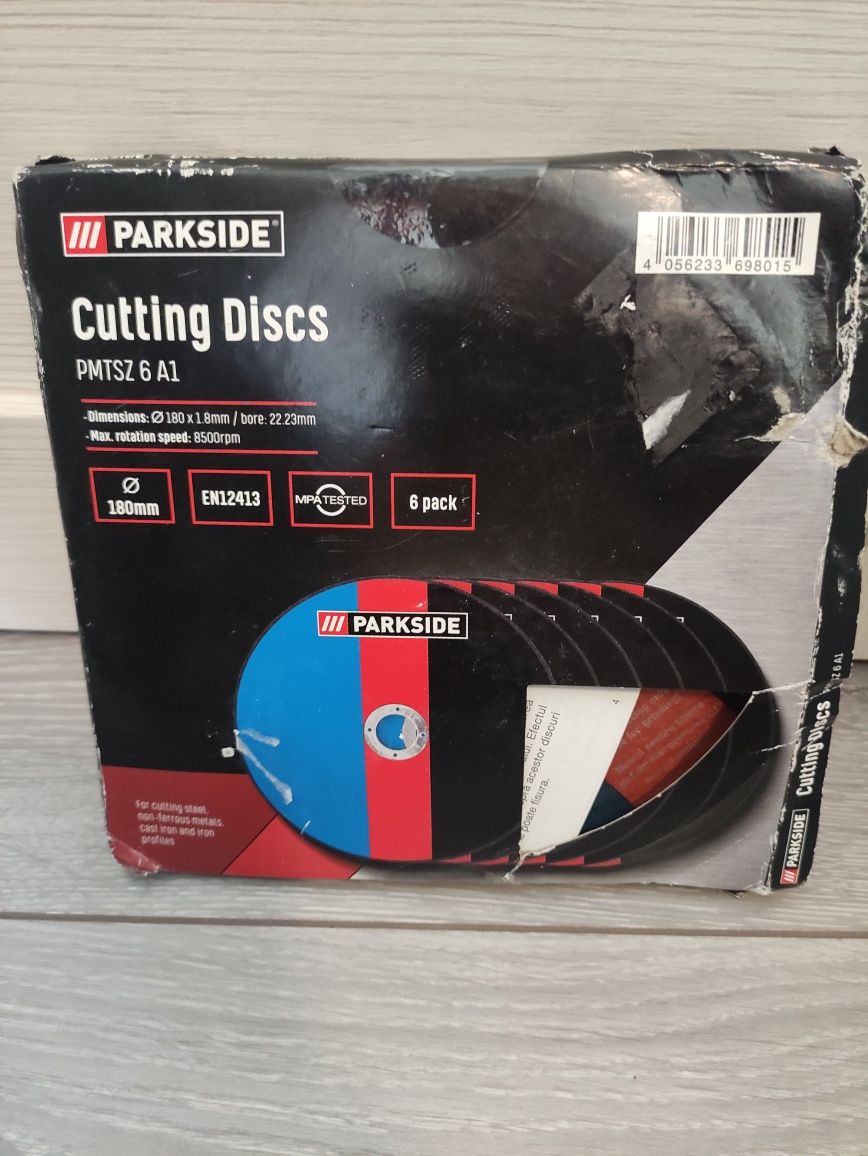 set 6 discuri parkside de taiat 180 mm