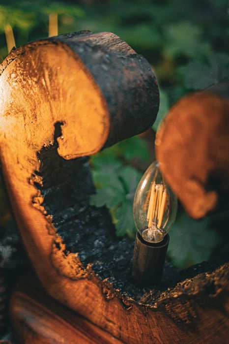 Нощни лампи естествена дървесина