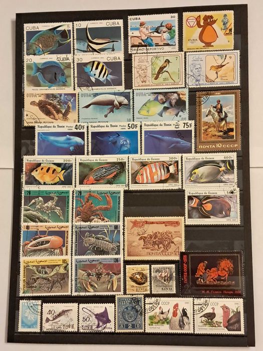 Пощенски марки тема ”Животни”.