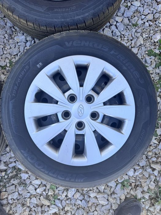 4бр. жел. джанти с тасове 15” 5 х 114.3 с летни гуми  за Hyundai i30