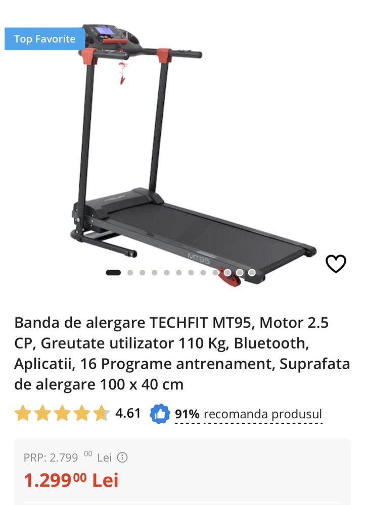 Banda de alergare TECHFIT MT95