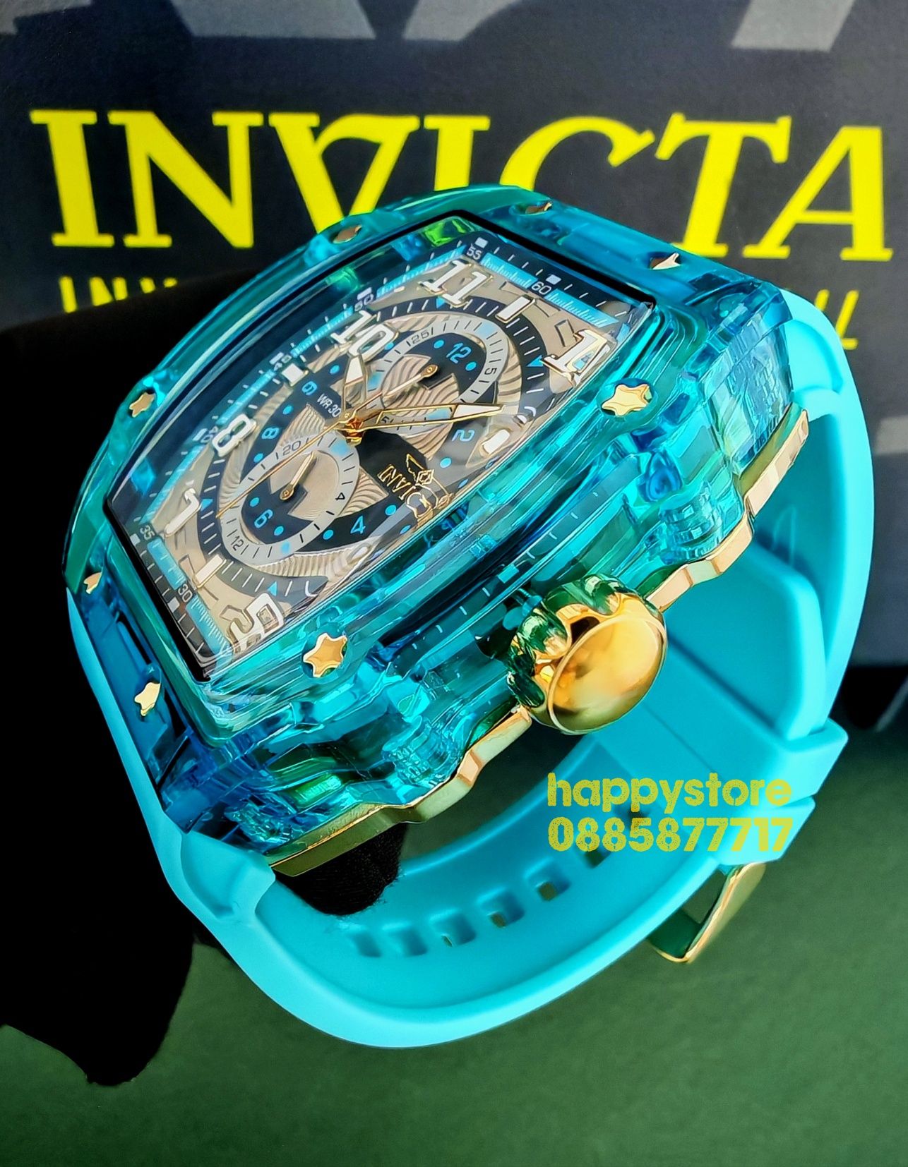 INVICTA Cyclone Blue 49 mm, Инвикта нов ръчен часовник