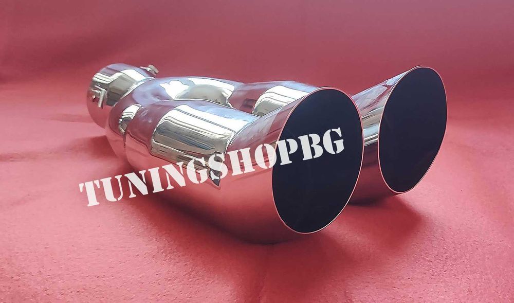 Спортен накрайник за ауспух за автомобил двуцевка GTB