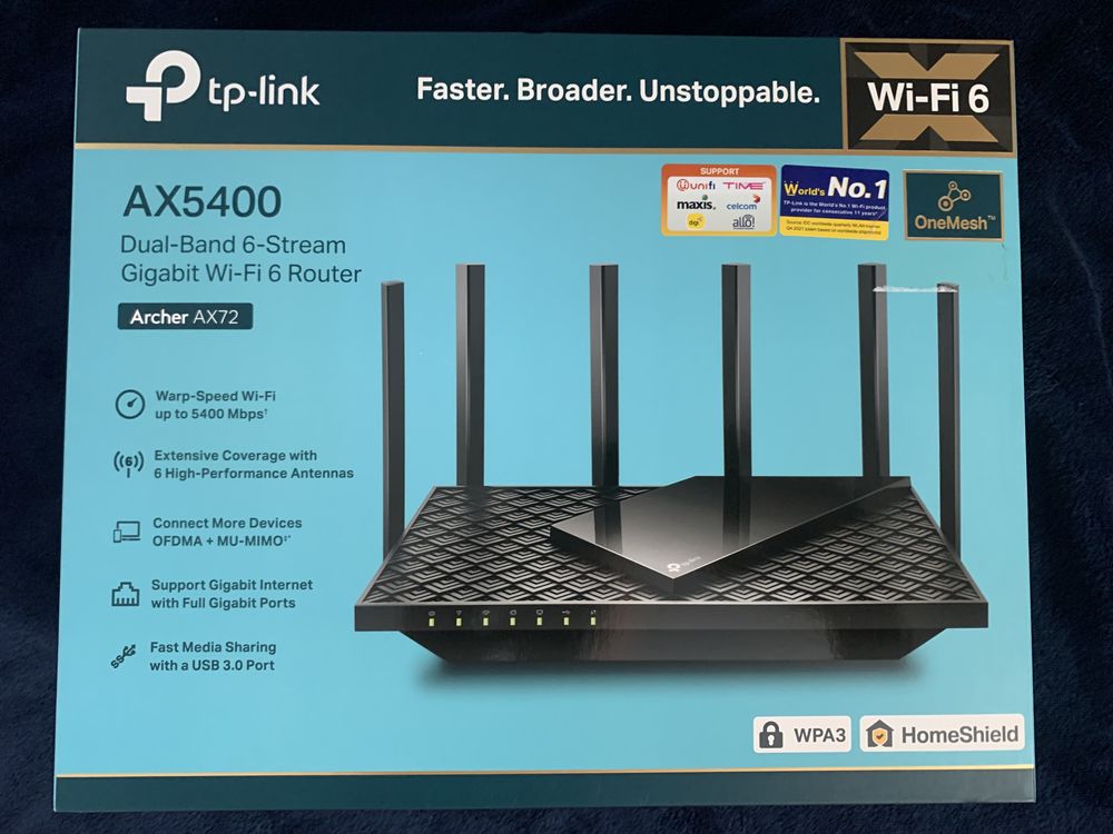 Router modem Gibabit wifi 6 TP-link dual-band ultima generatie AX72