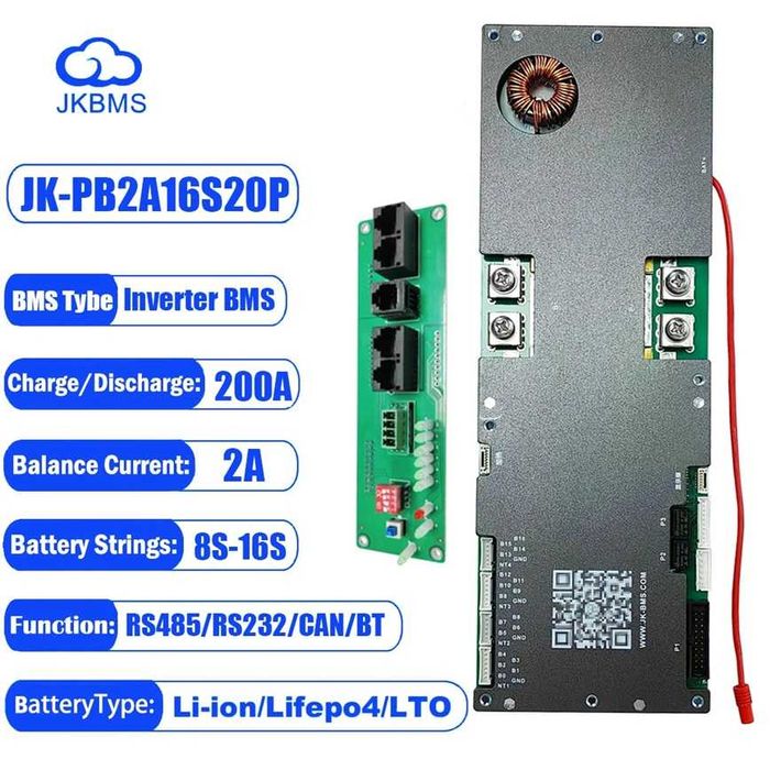 BMS JK V19 - PB2A16S20P - 2A egalizare - 200A incarcare - cu display
