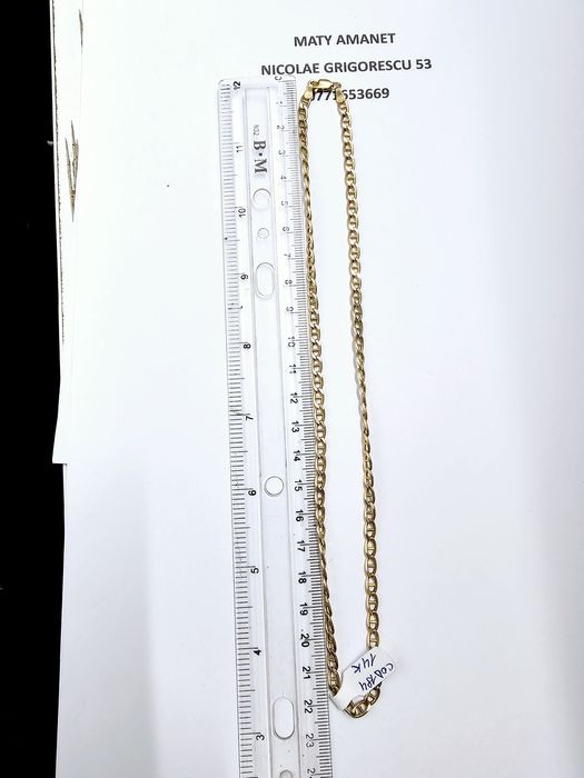 Maty Amanet Lantisor din aur 14 k 7.18 g cod 184