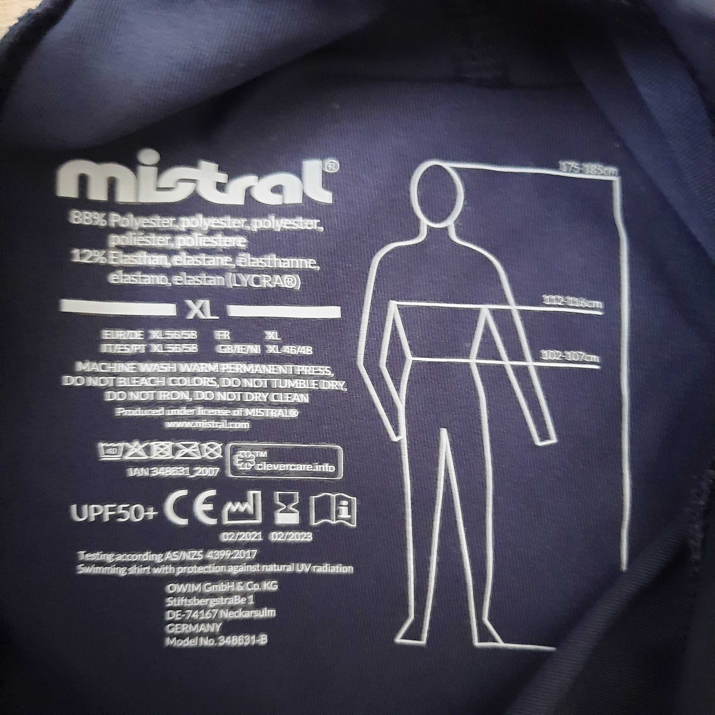 р-р L;XL Mistral Mens UV Protective Shirt Diving Surf Swim Beach Shirt