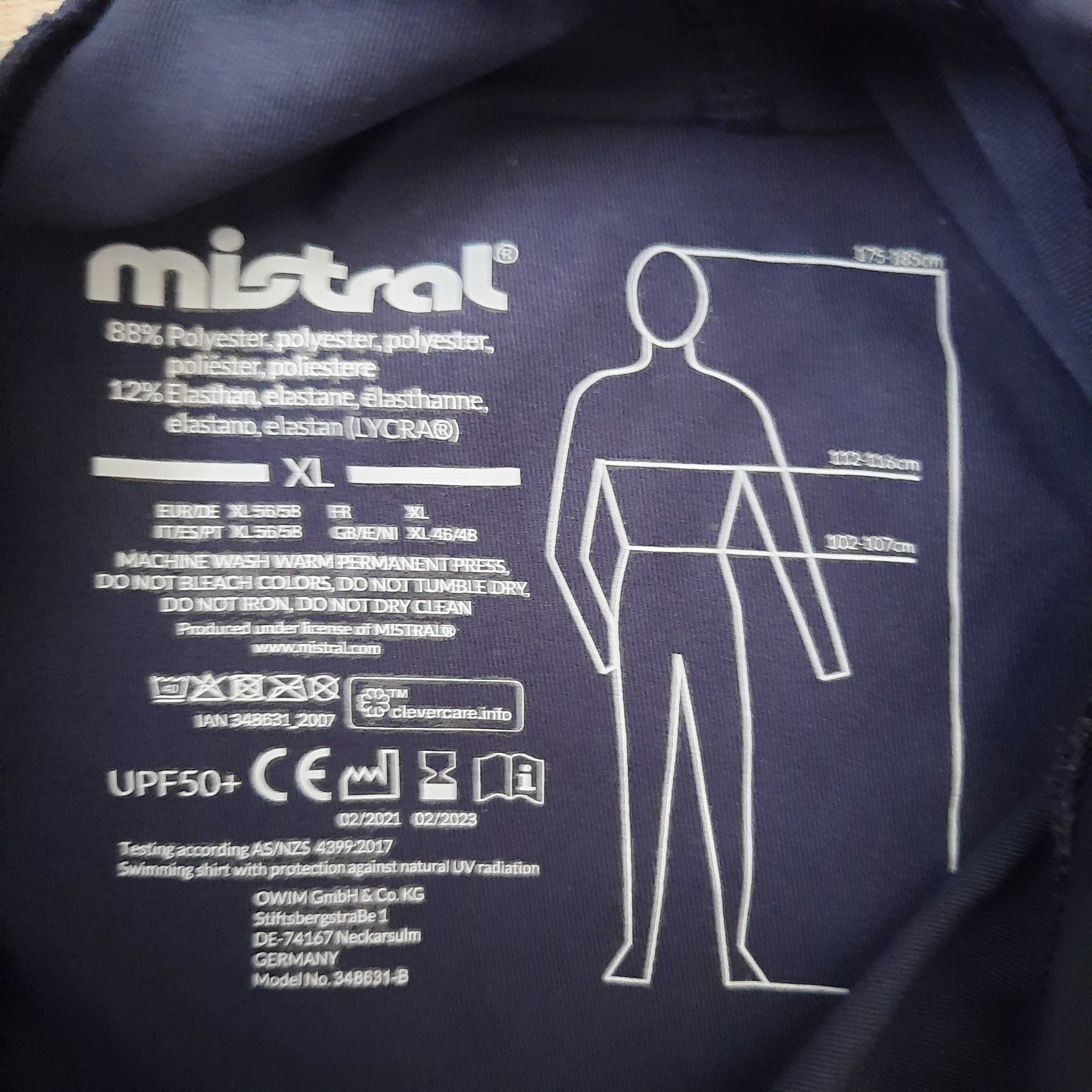 р-р L;XL Mistral Mens UV Protective Shirt Diving Surf Swim Beach Shirt