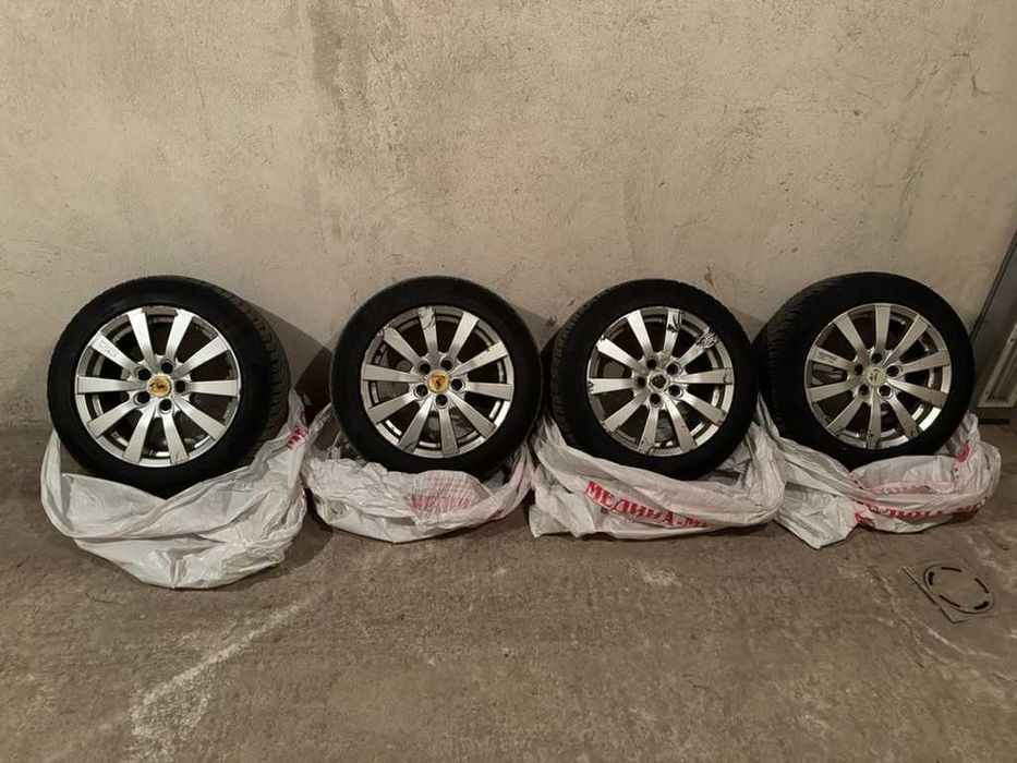 4 броя 205/55 R16, 5x108 Джанти OZ със зимни гуми Continental TS 850