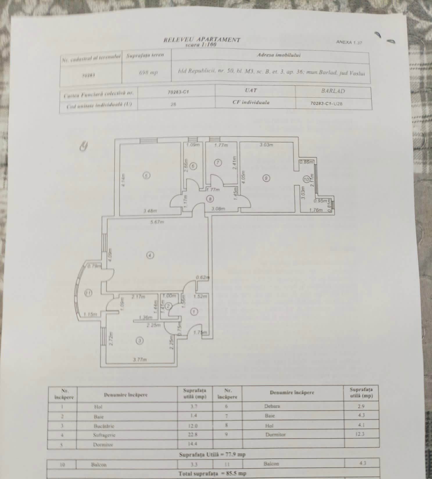 Apartament cu 3 camere