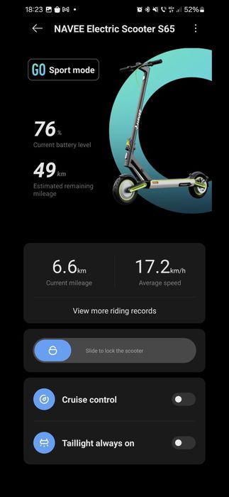 Trotineta Electrica Navee S65 Autonomie 65km motor 500w(xiaomi 4 ultra