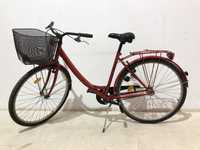 Bicicletă din Aluminiu cu Portbagaj și Coș; Bicicletă de Oraș