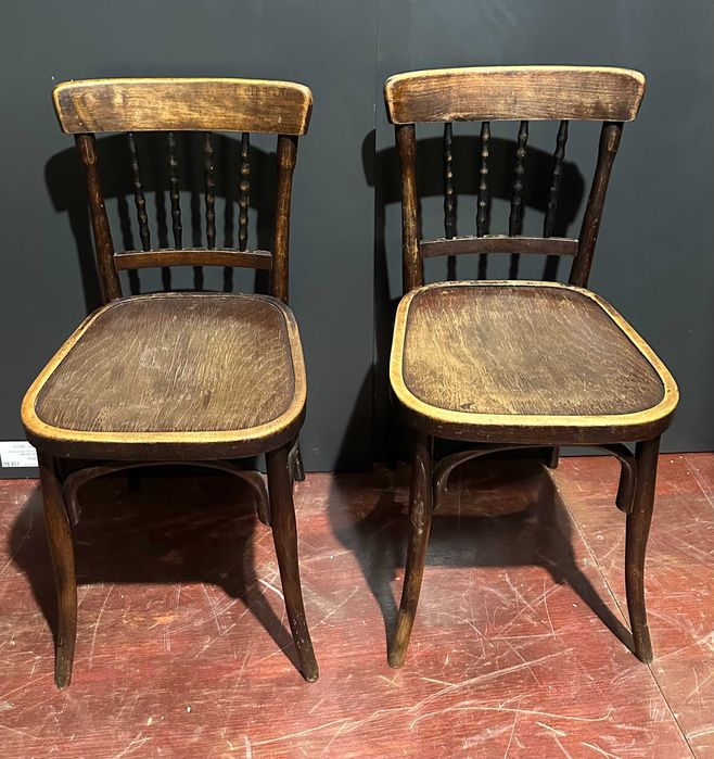 2 buc Scaune Vintage din lemn stil Thonet; Scaun