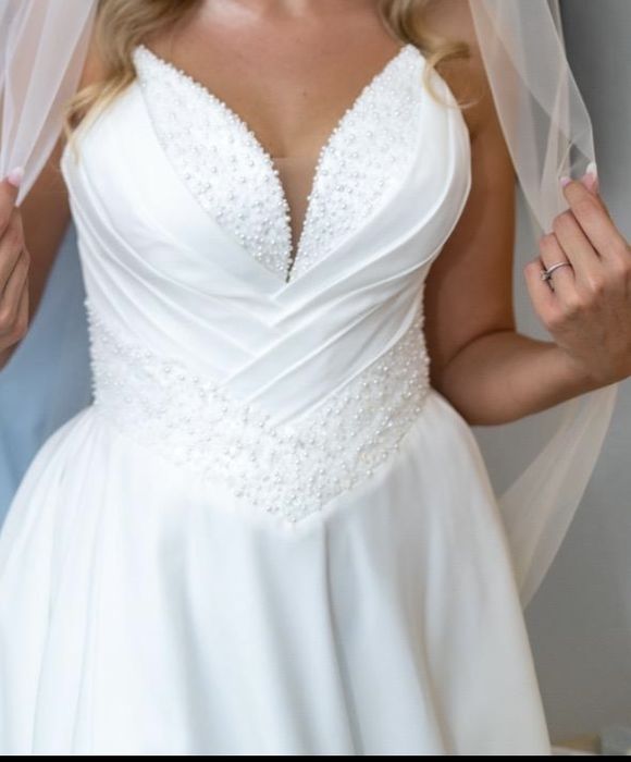 Rochie de mireasa cu corset reglabil XS-M