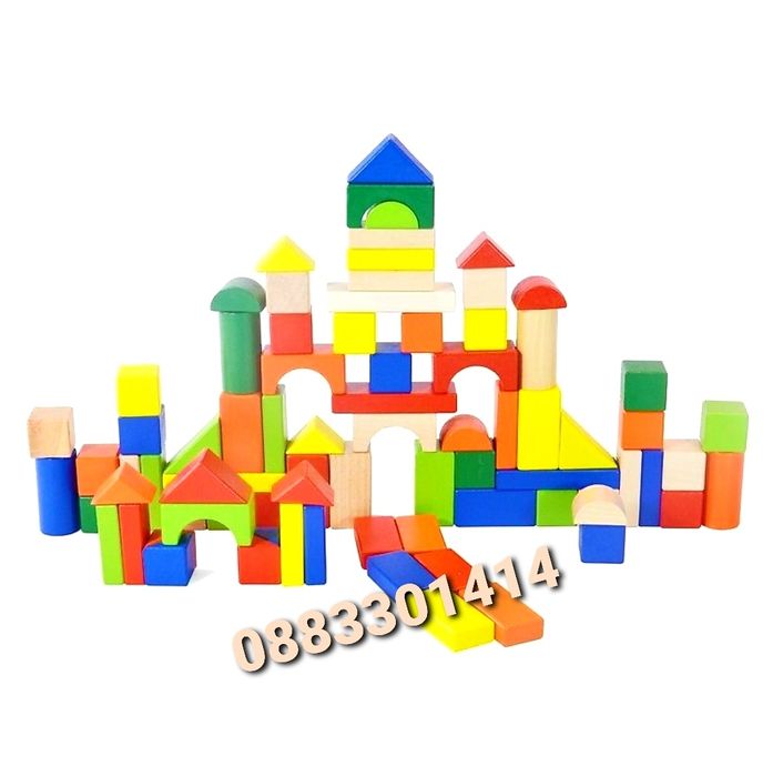 Дървени блокчета Конструктор от дърво
