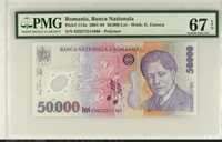 Bancnota gradata PMG 67 EPQ 50000 lei 2003