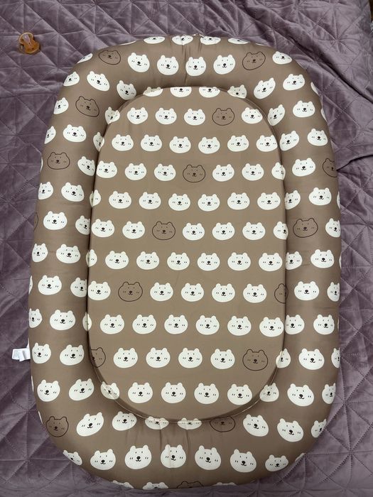 Babynest reversibil pentru bebeluși – model ursuleți