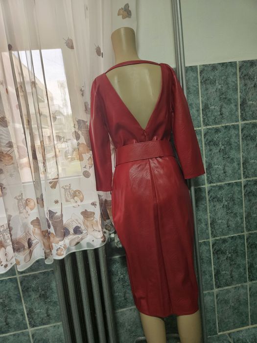 Rochie Nou-Nouța din imitatie de piele POEMA-38