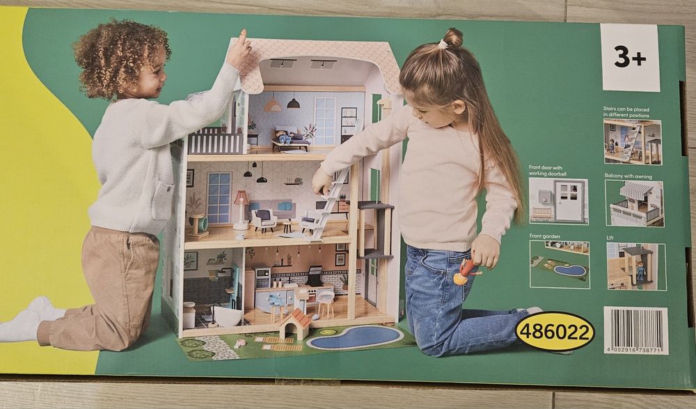 Casa de papusi lemn 54 accesorii