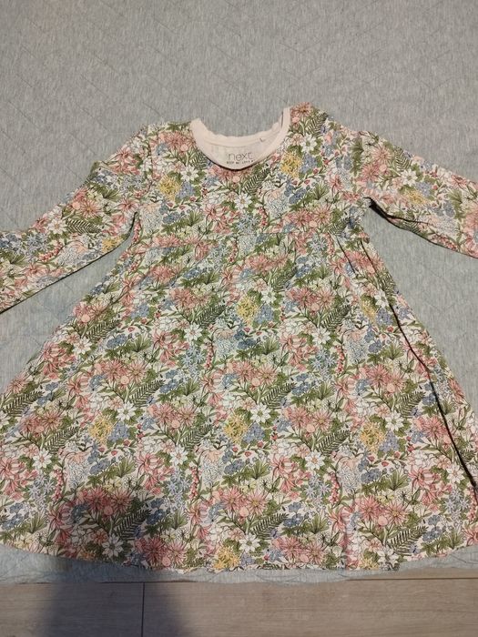 Рокля next на цветя есенна рокля за момиче зайчета велик ден 116