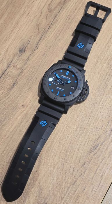 Ceas barbat 47mm carcasa si bezel din carbon fibra Auto movt. Panerai