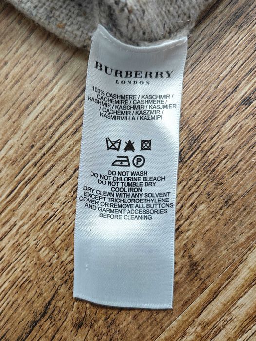 Burberry 100% Кашмирен мъжки пуловер с висока яка размер М