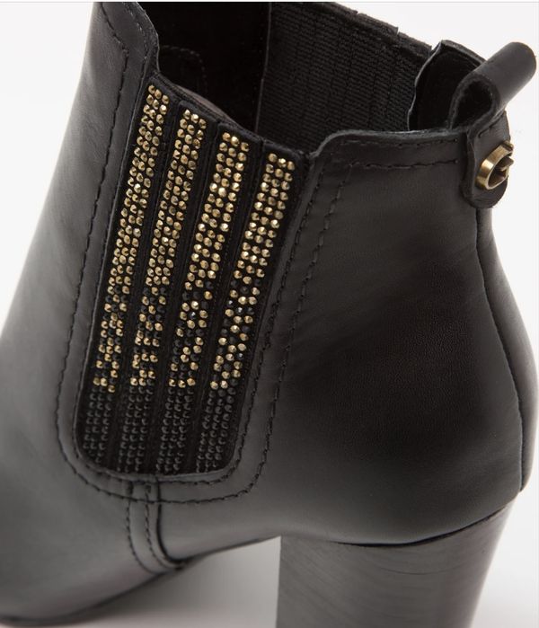 Botine Guess , negre , cu strasuri marimea 36