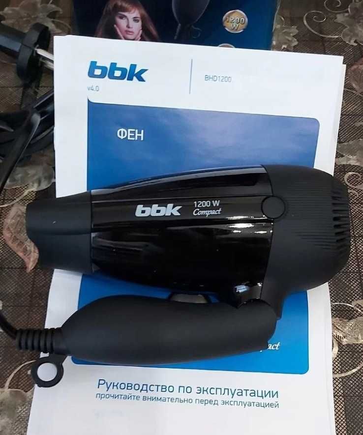 Новый Фен BBK складной 1200 Ватт