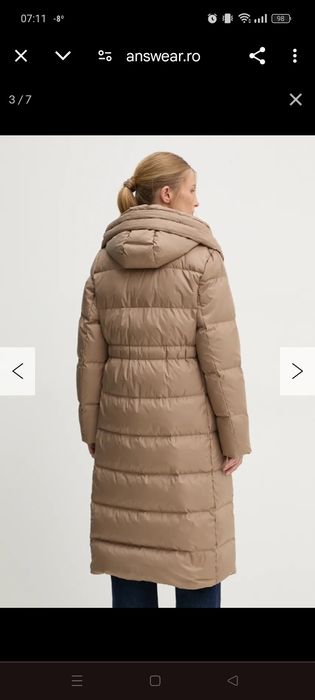 Marc O'Polo geaca de puf
femei, culoarea bej, de iarna,