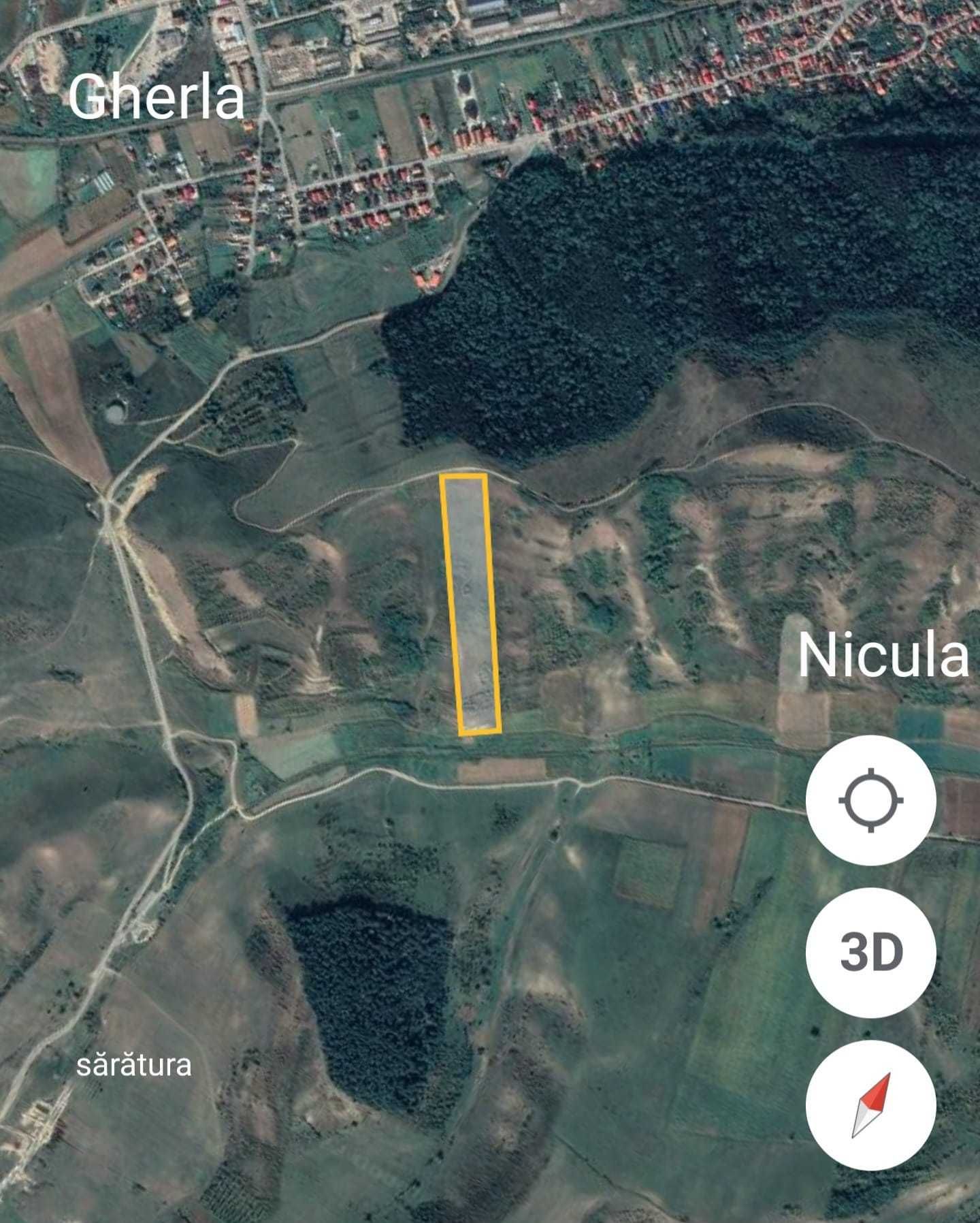 Teren de vanzare 2,75 H  in Gherla-Nicula jud Cluj