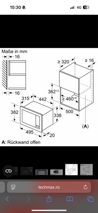 Microunde incorporabil Bosch nou