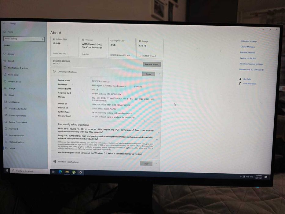 Sistem Gaming cu monitor Alienware