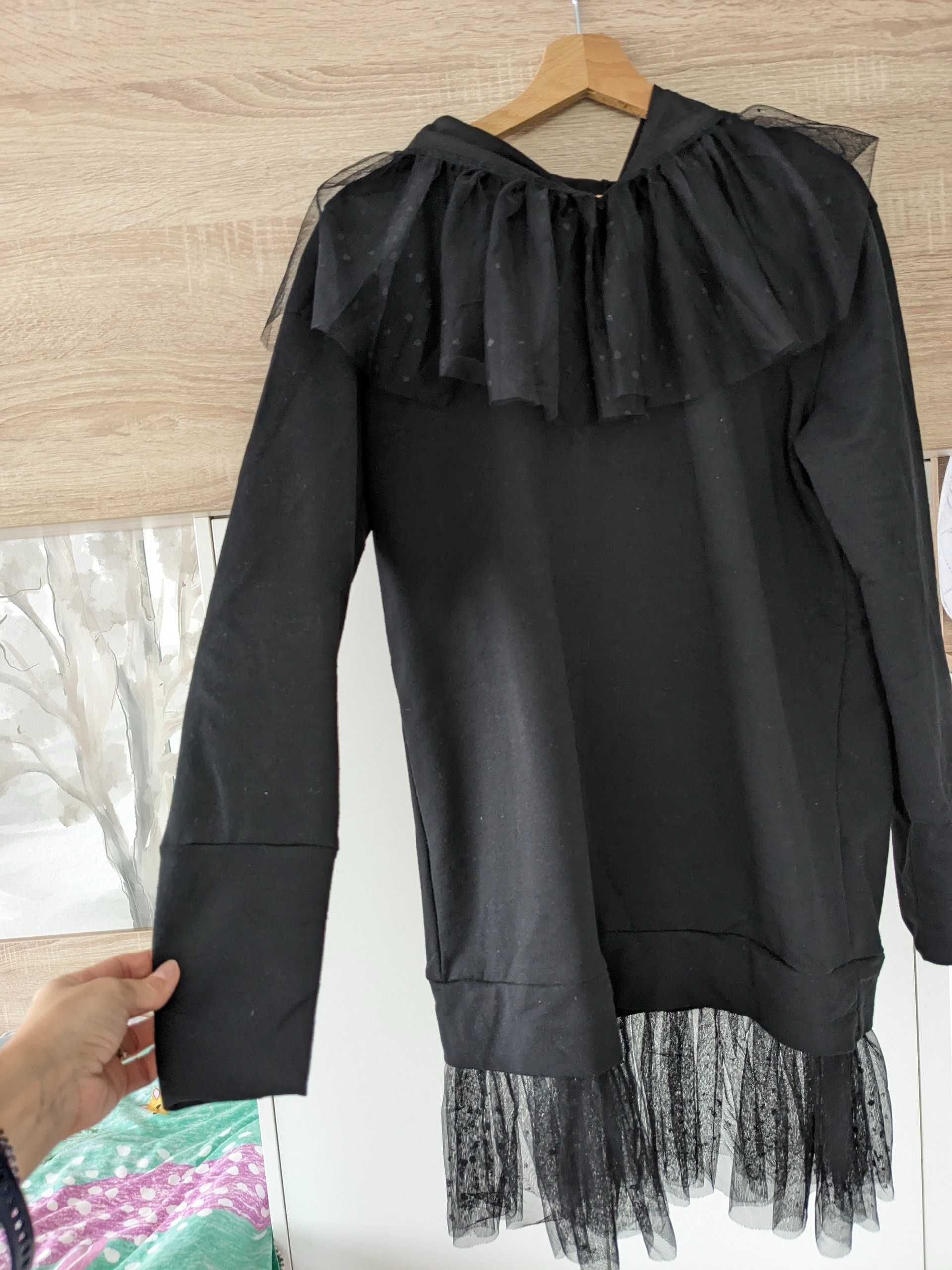 Alexandra Veron Designer Rochie tip pulover dantela neagra Halloween M