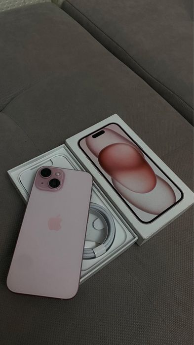 Айфон 15 розовый 100%
